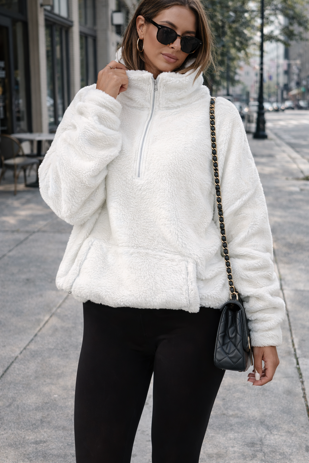 CloudLuxe Zip Sherpa Pullover