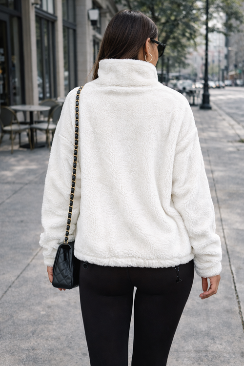CloudLuxe Zip Sherpa Pullover