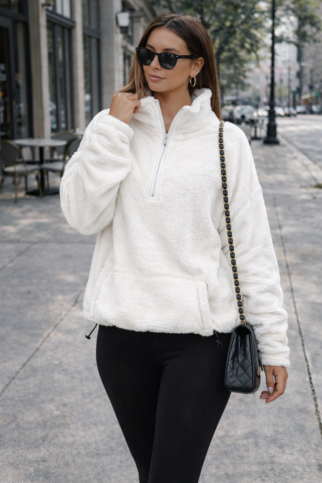 CloudLuxe Zip Sherpa Pullover