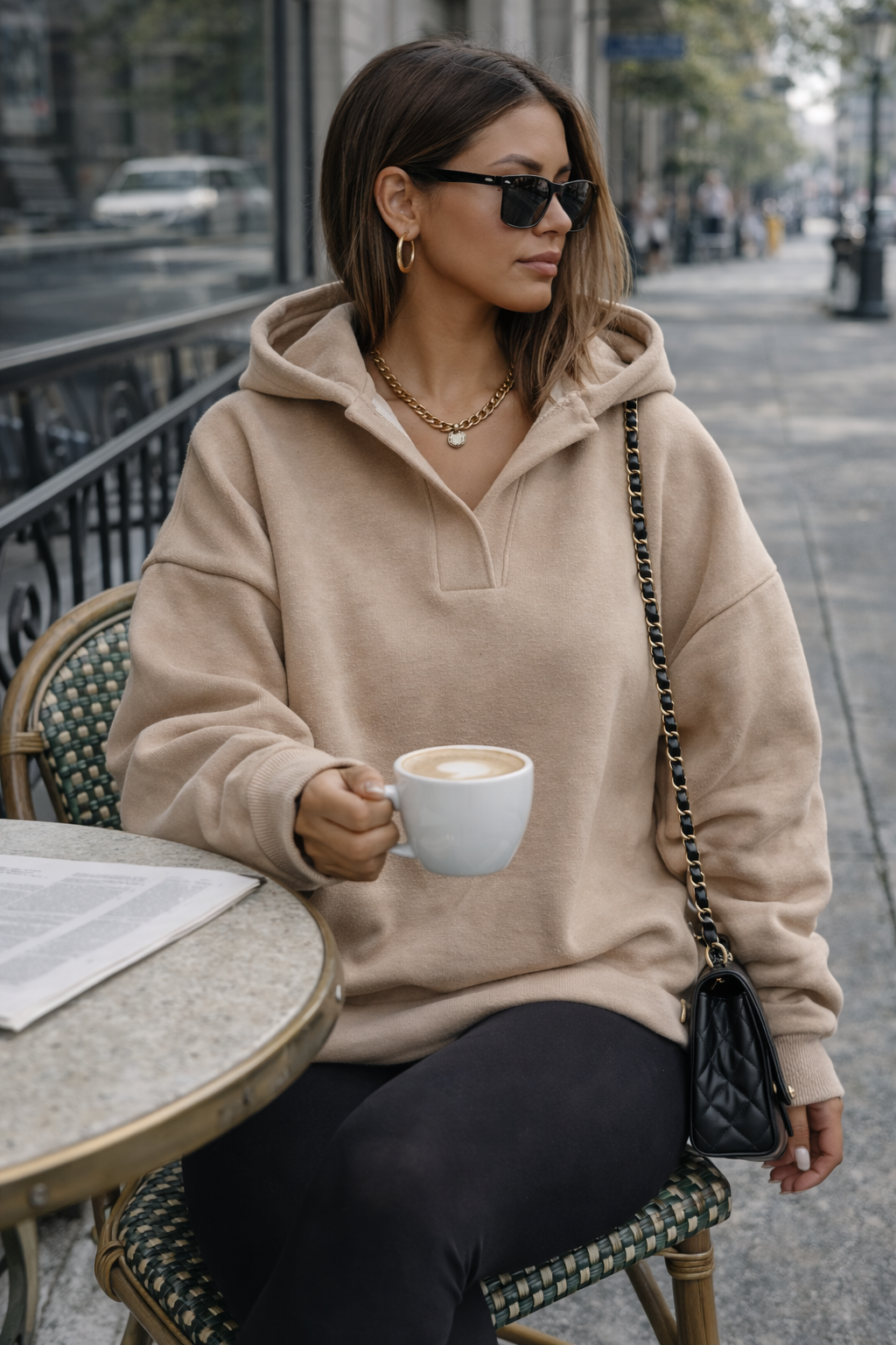 Apricot Aura Luxe Hoodie